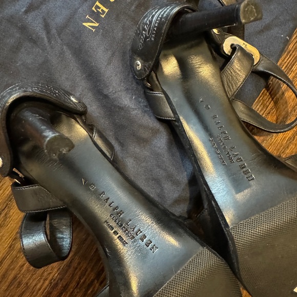 Ralph Lauren Collecton back sandal heels size 7 37 - Picture 5 of 6
